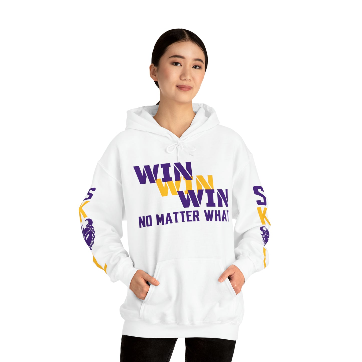 Unisex Heavy Blend™ Hooded Sweatshirt - No Matter What + Original (Sleeves)