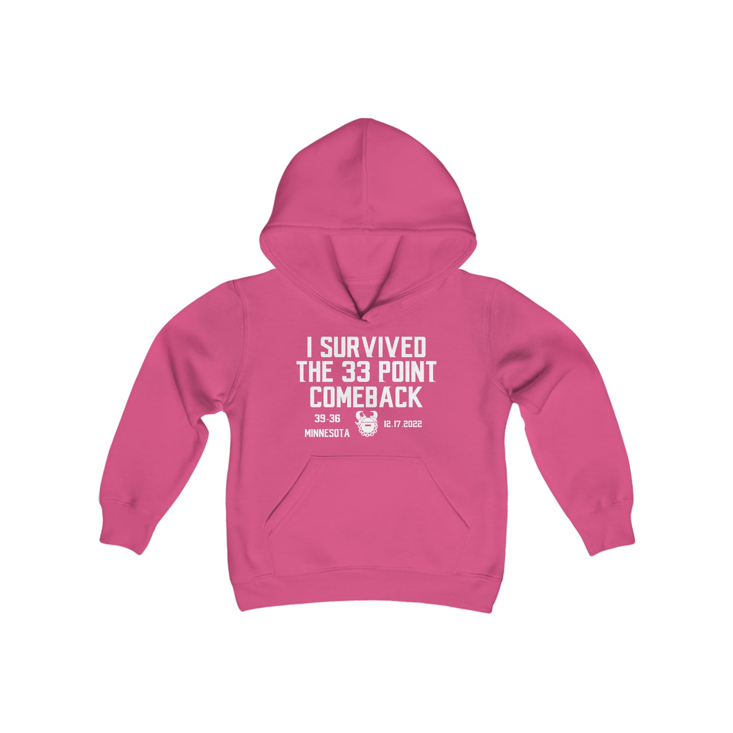 Youth Heavy Blend Hoodie - Survived the 33 Point Comeback
