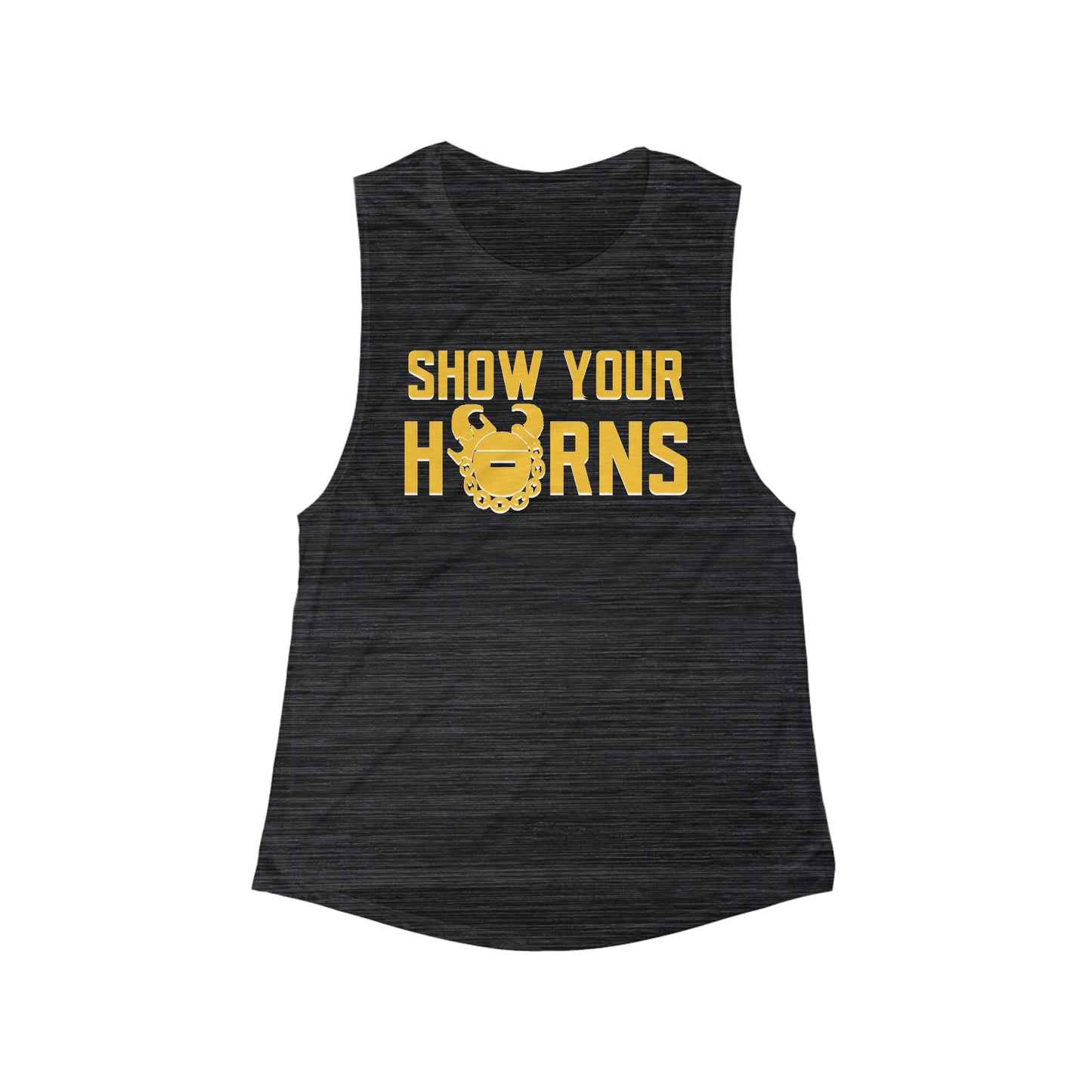 Women's Flowy Scoop Muscle Tank - Show Your Horns