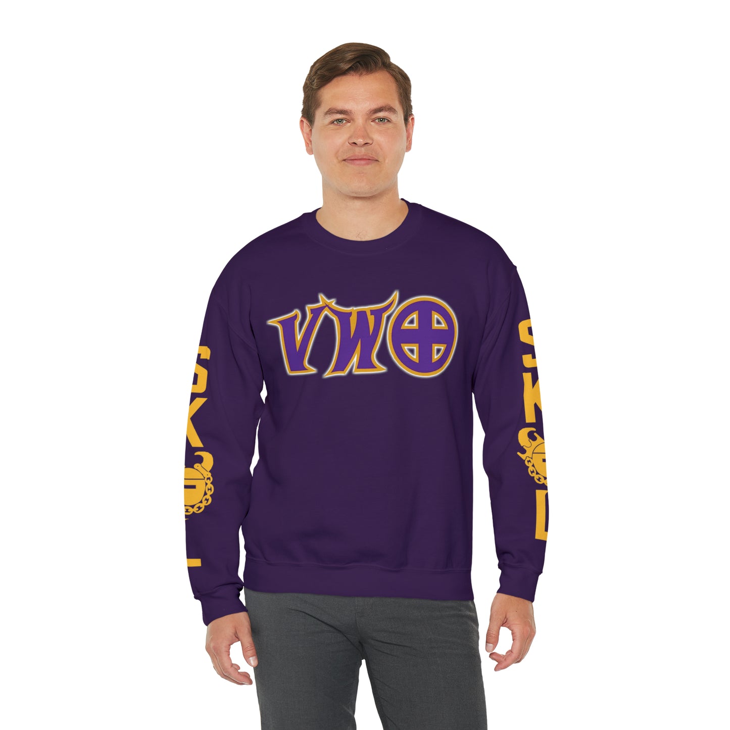Unisex Heavy Blend™ Crewneck - V-W-O + The Original (Sleeves)