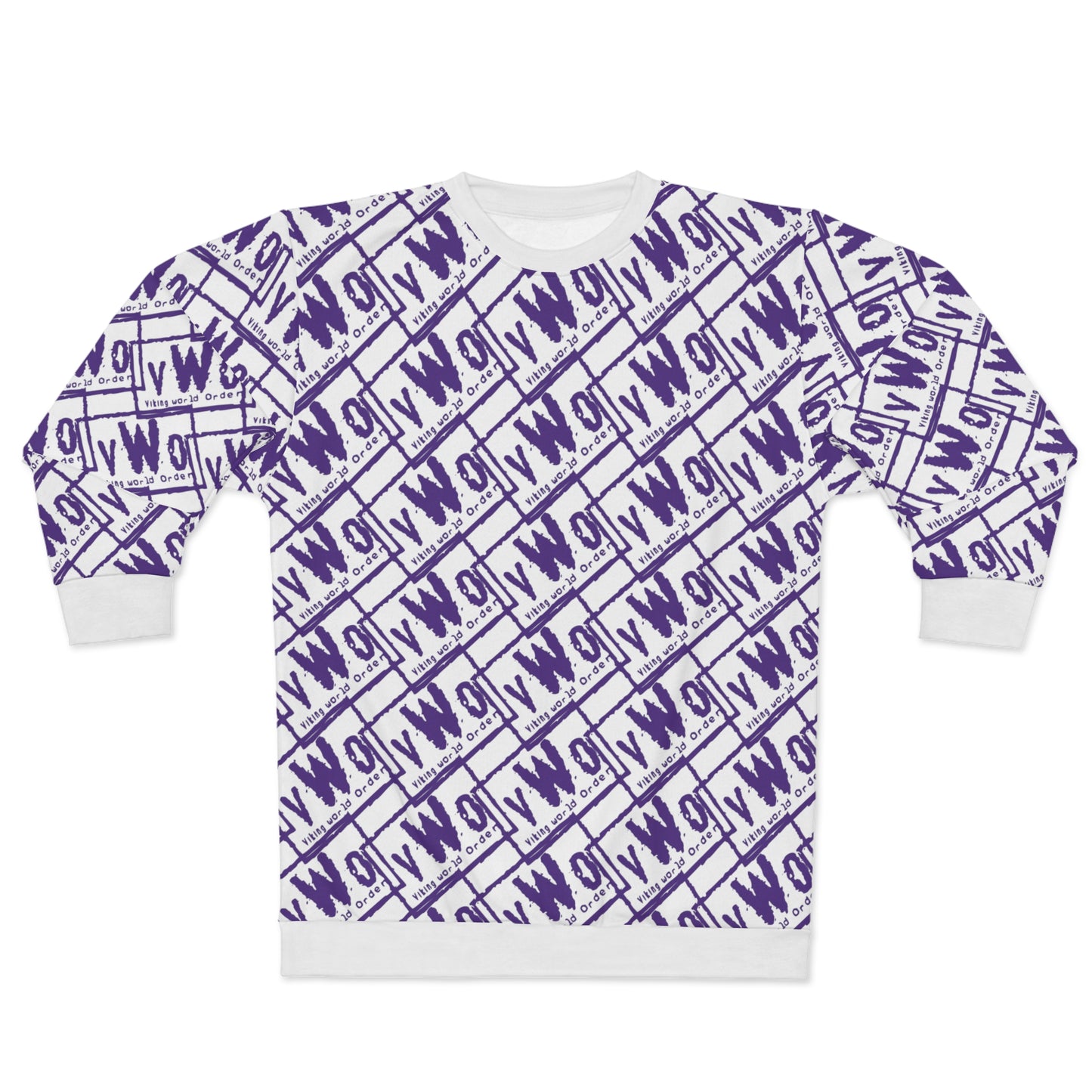 Unisex Crewneck - White/Purple - VWO (Framed)