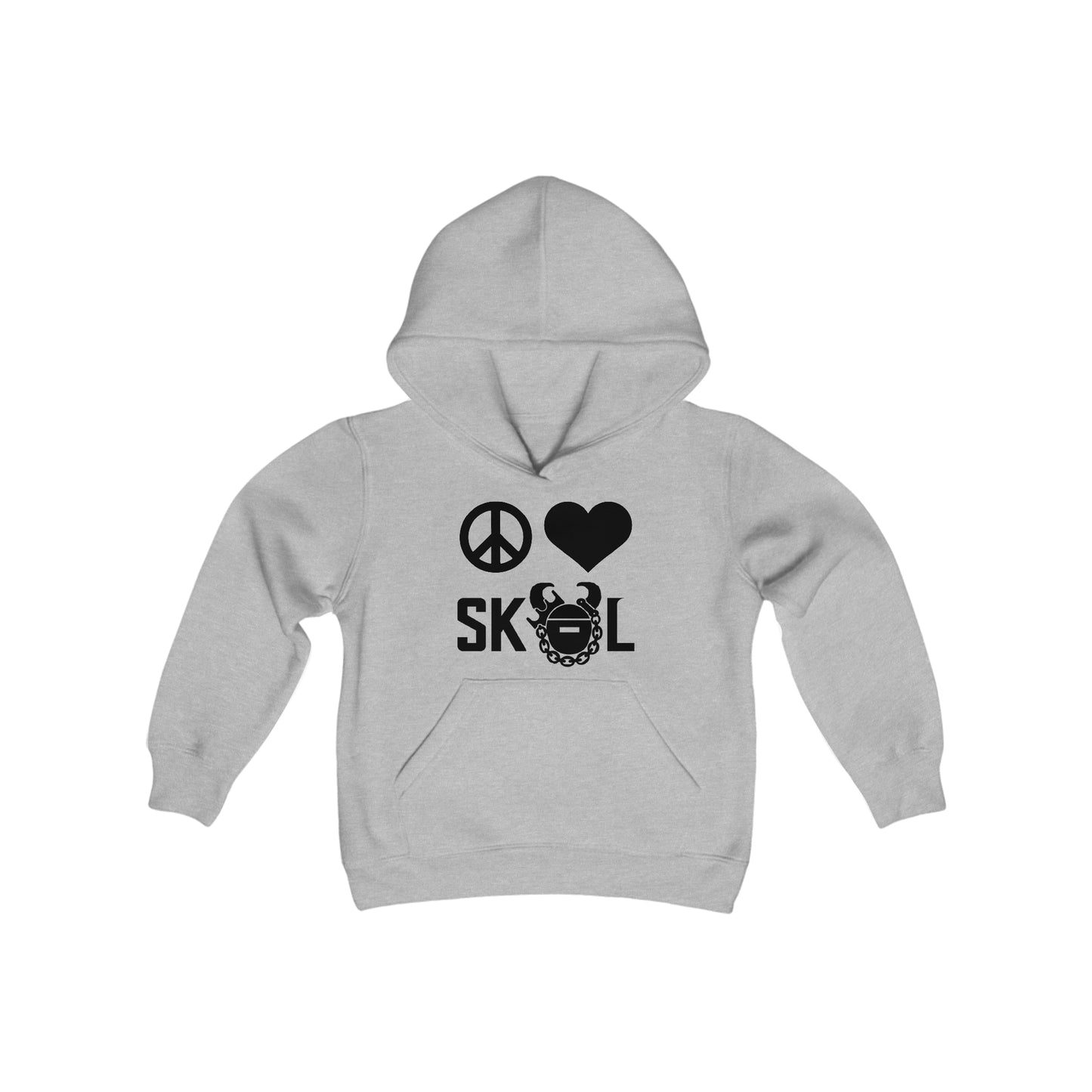 Youth Heavy Blend Hoodie - Peace & Love
