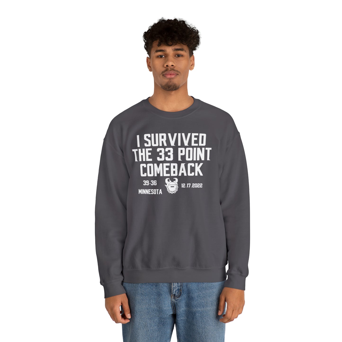 Unisex Heavy Blend™ Crewneck - Survived the 33 Point Comeback
