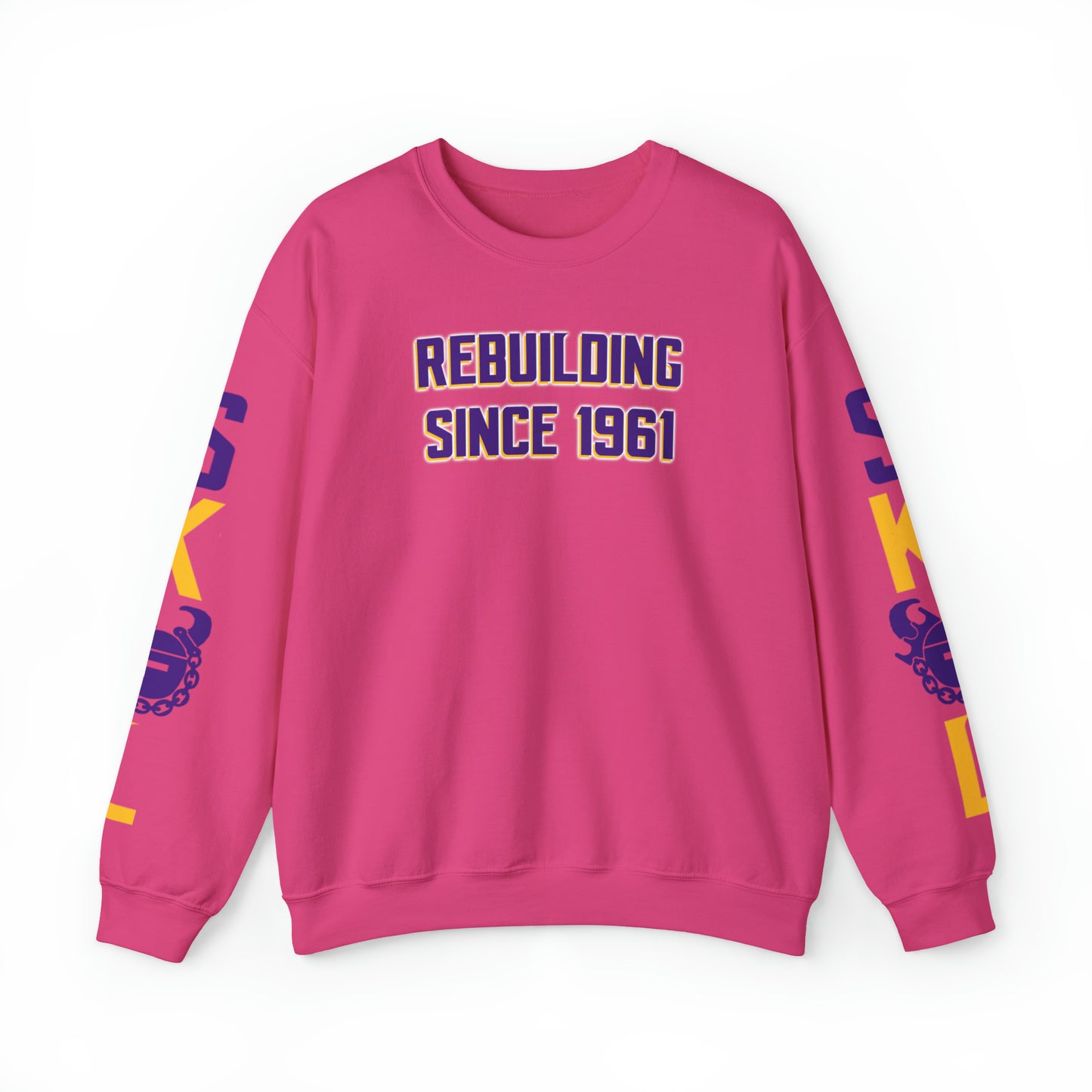 Unisex Heavy Blend™ Crewneck - Rebuilding Since 1961 + The Original (Sleeves)