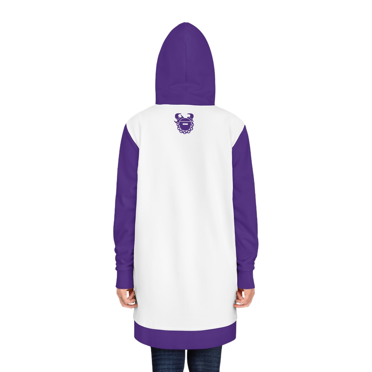 Hoodie Dress - White/Purple - Eat. Sleep. Repeat.
