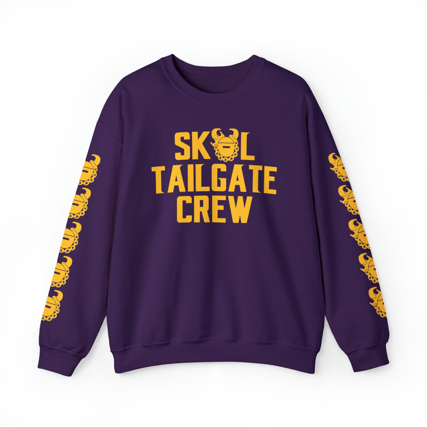 Unisex Heavy Blend™ Crewneck - Tailgate Crew + Game Day Helmet (Sleeves)