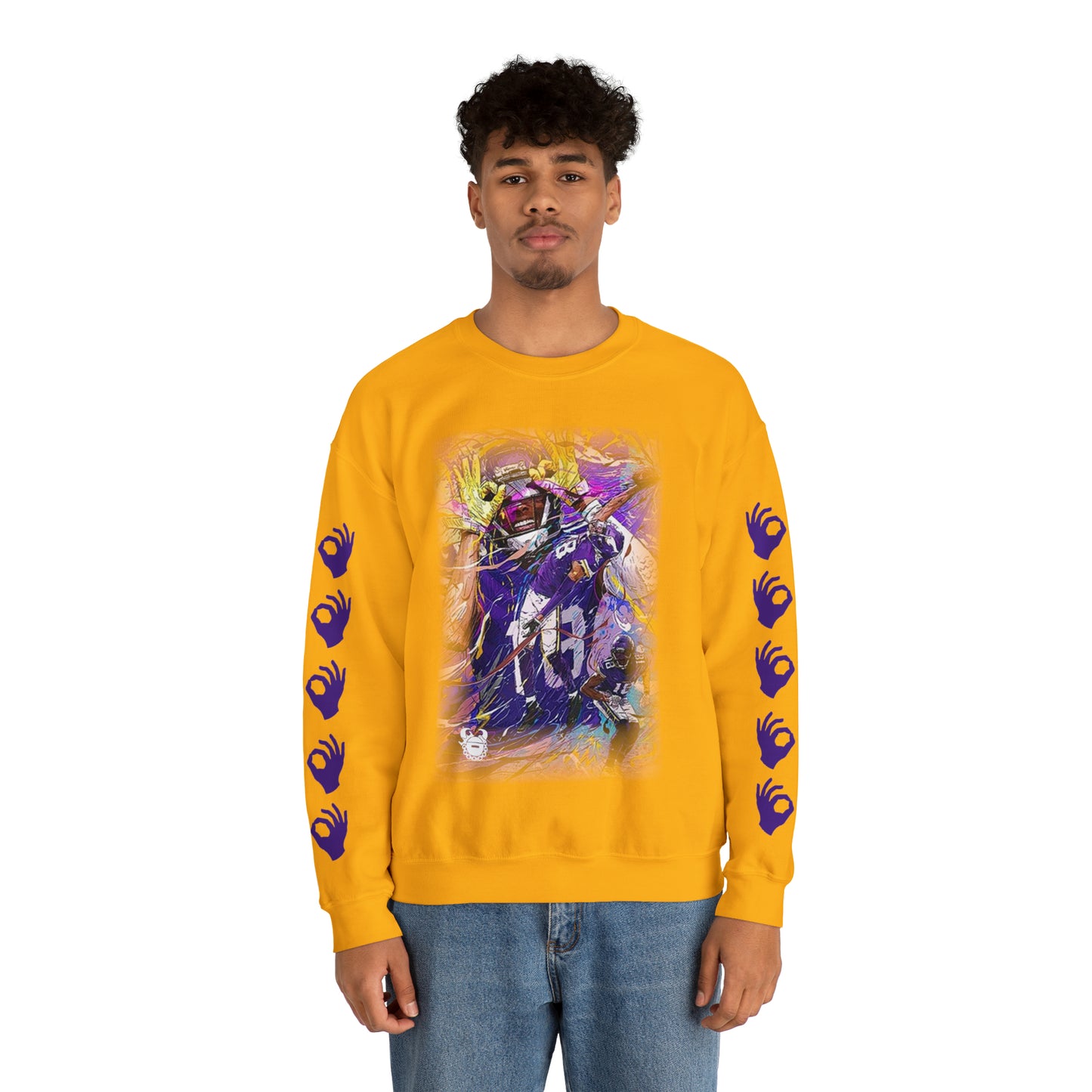 Unisex Heavy Blend™ Crewneck - Griddy Dance + Hands (Sleeves)