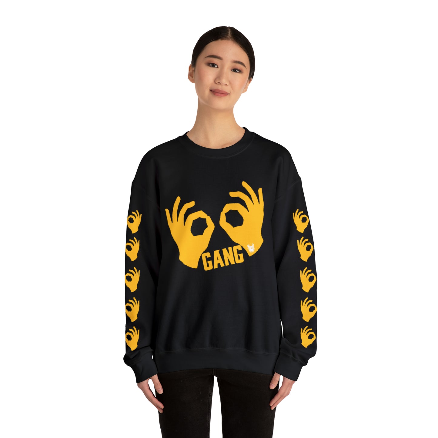 Unisex Heavy Blend™ Crewneck - Griddy Gang + Hands (Sleeves)