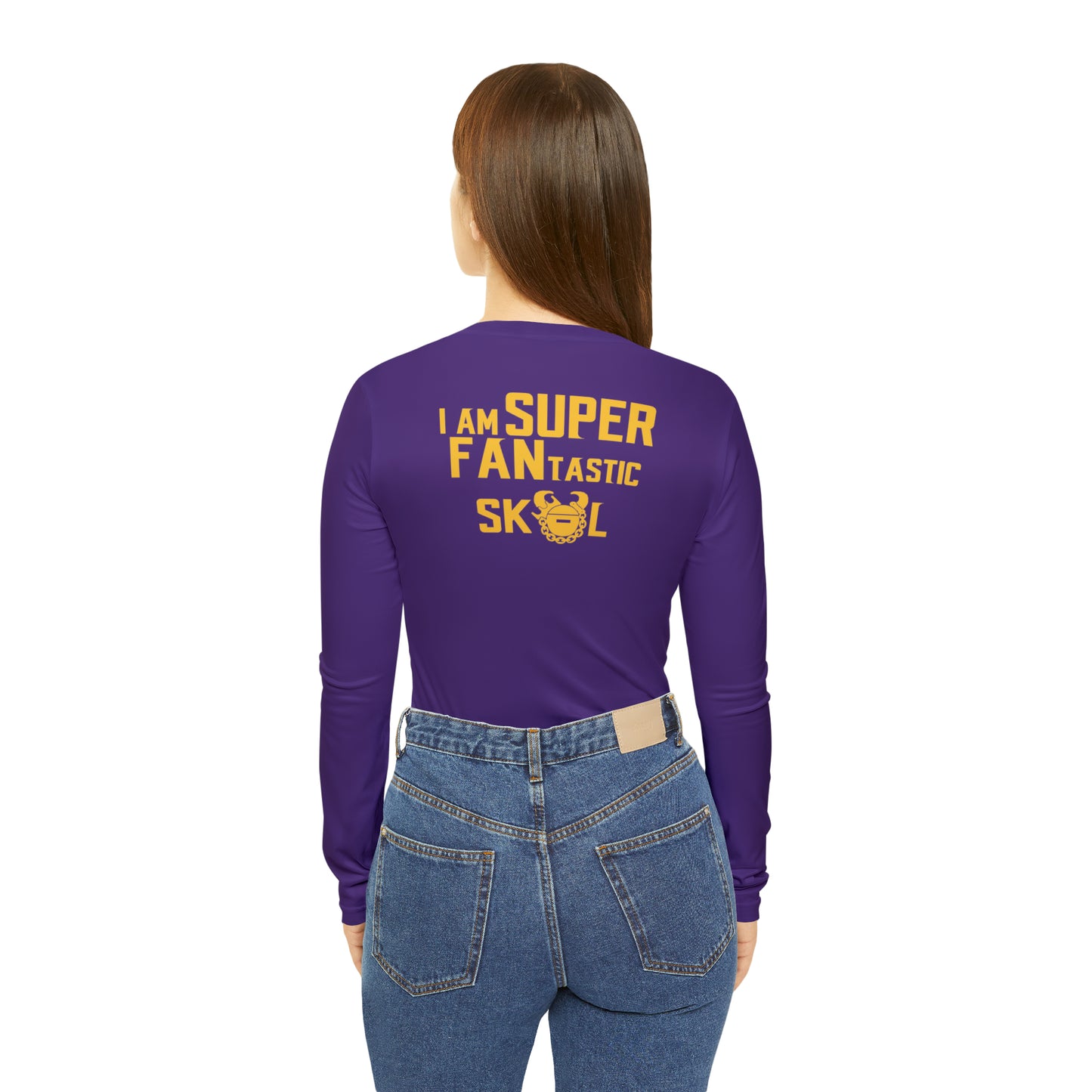 Women's Long Sleeve V-neck Shirt - SUPER FANtastic