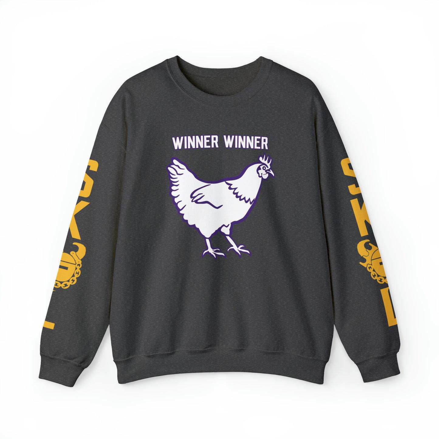 Unisex Heavy Blend™ Crewneck - Winner Winner Chicken Dinner + The Original (Sleeves)