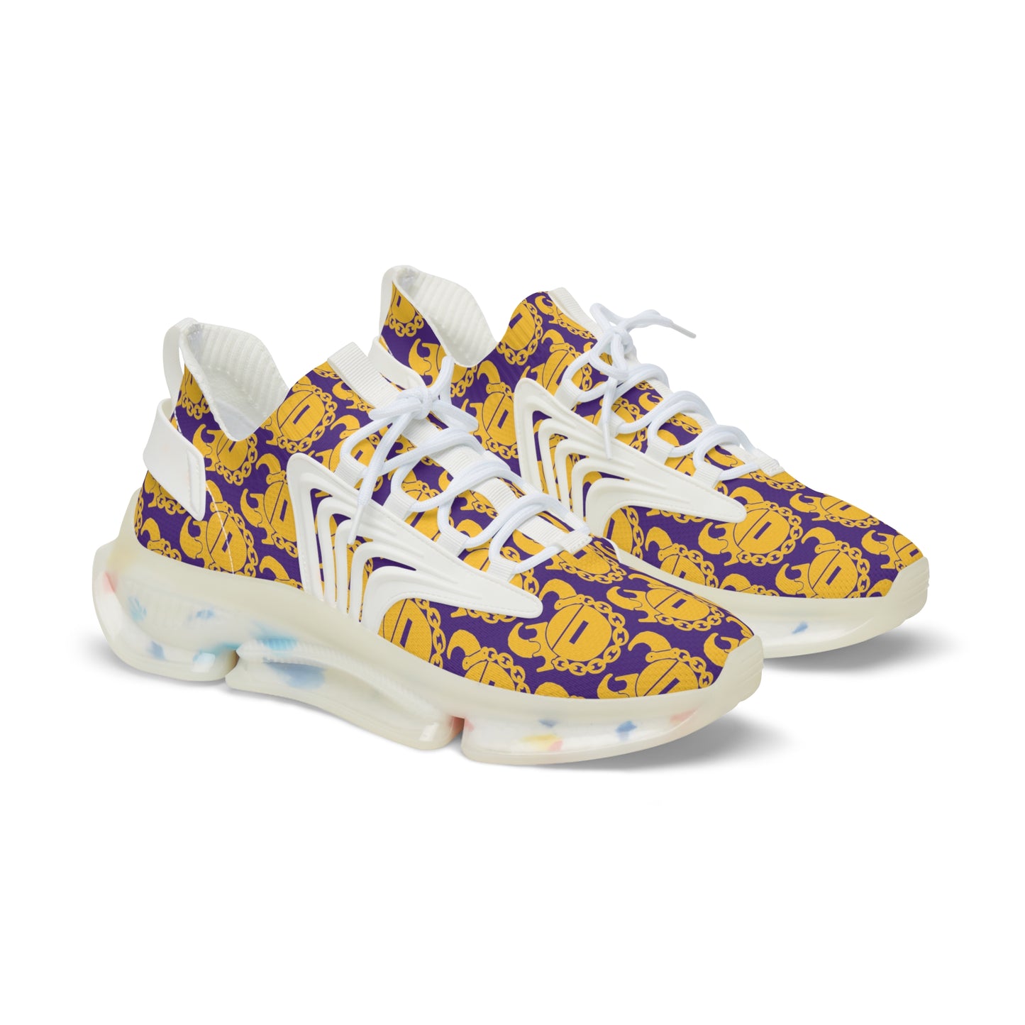 Men's Mesh Sneakers - Gold/Purple Helmets