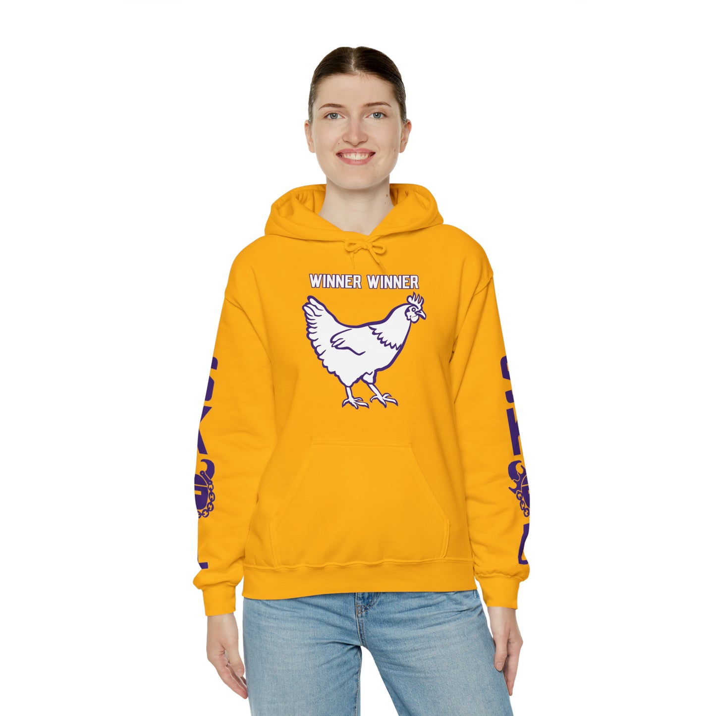 Unisex Heavy Blend™ Hooded Sweatshirt - Winner Winner Chicken Dinner + Original (Sleeves)