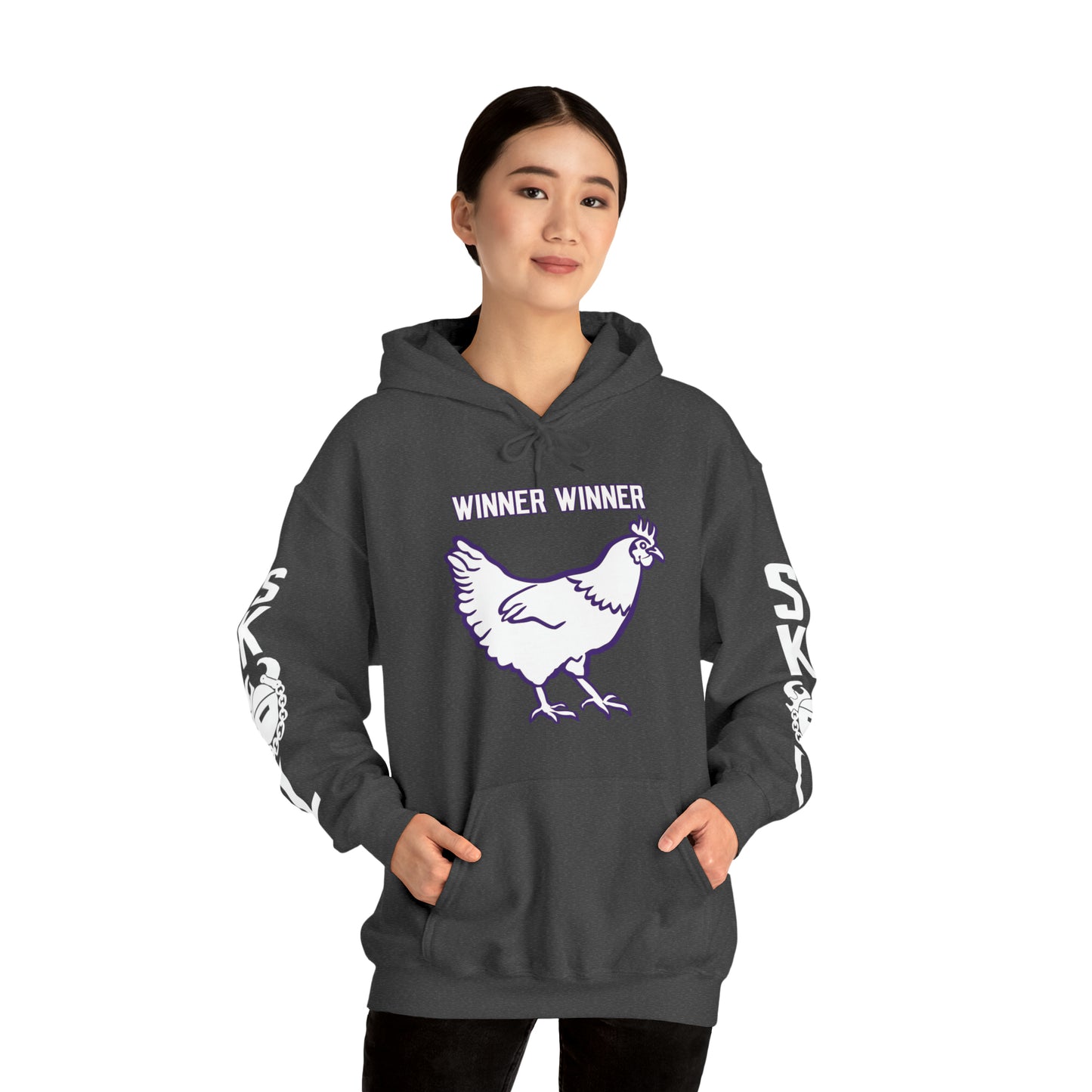 Unisex Heavy Blend™ Hooded Sweatshirt - Winner Winner Chicken Dinner + Original (Sleeves)