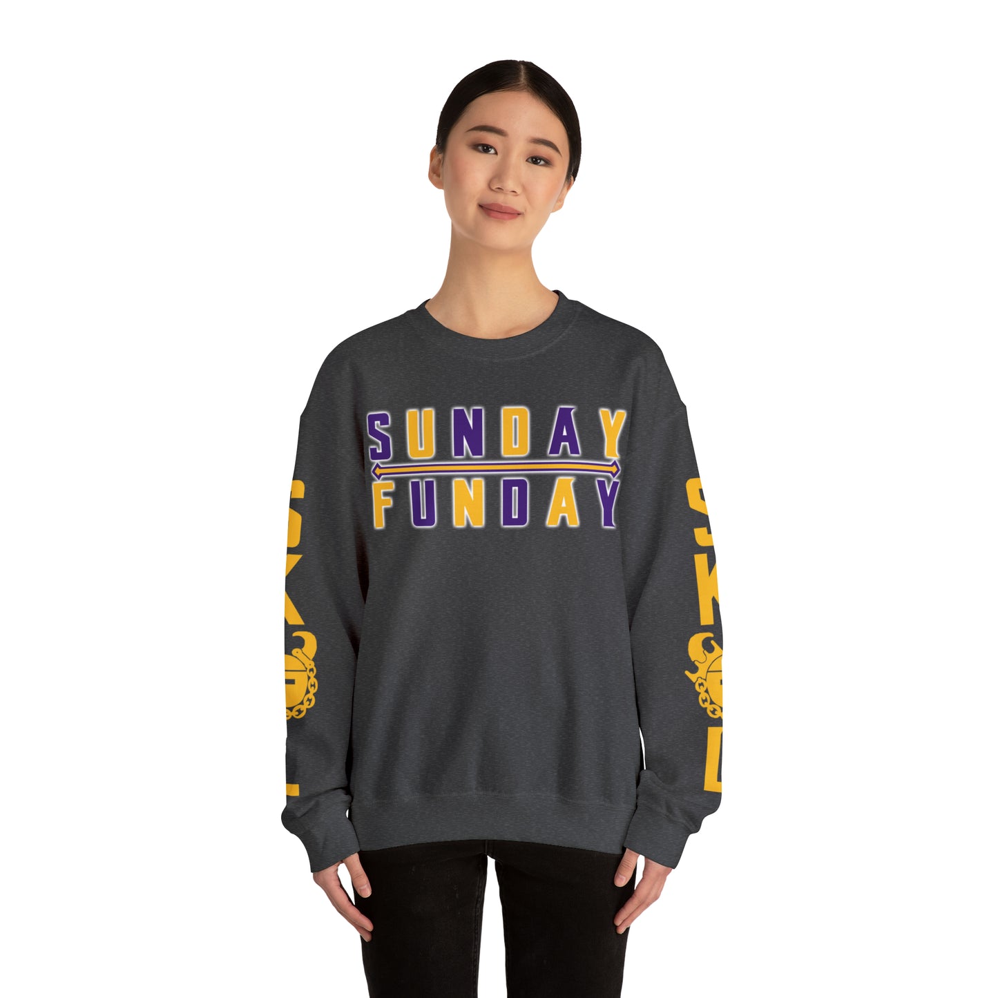 Unisex Heavy Blend™ Crewneck - Sunday FUNday + The Original (Sleeves)