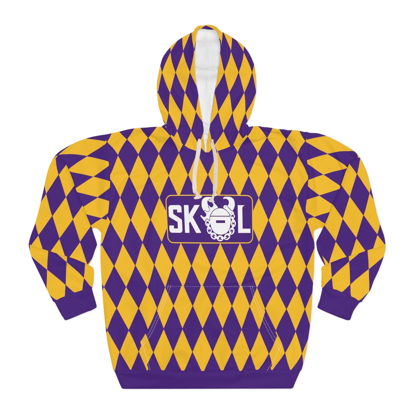 Unisex Pullover Hoodie - Purple/Gold Diamonds - The Original