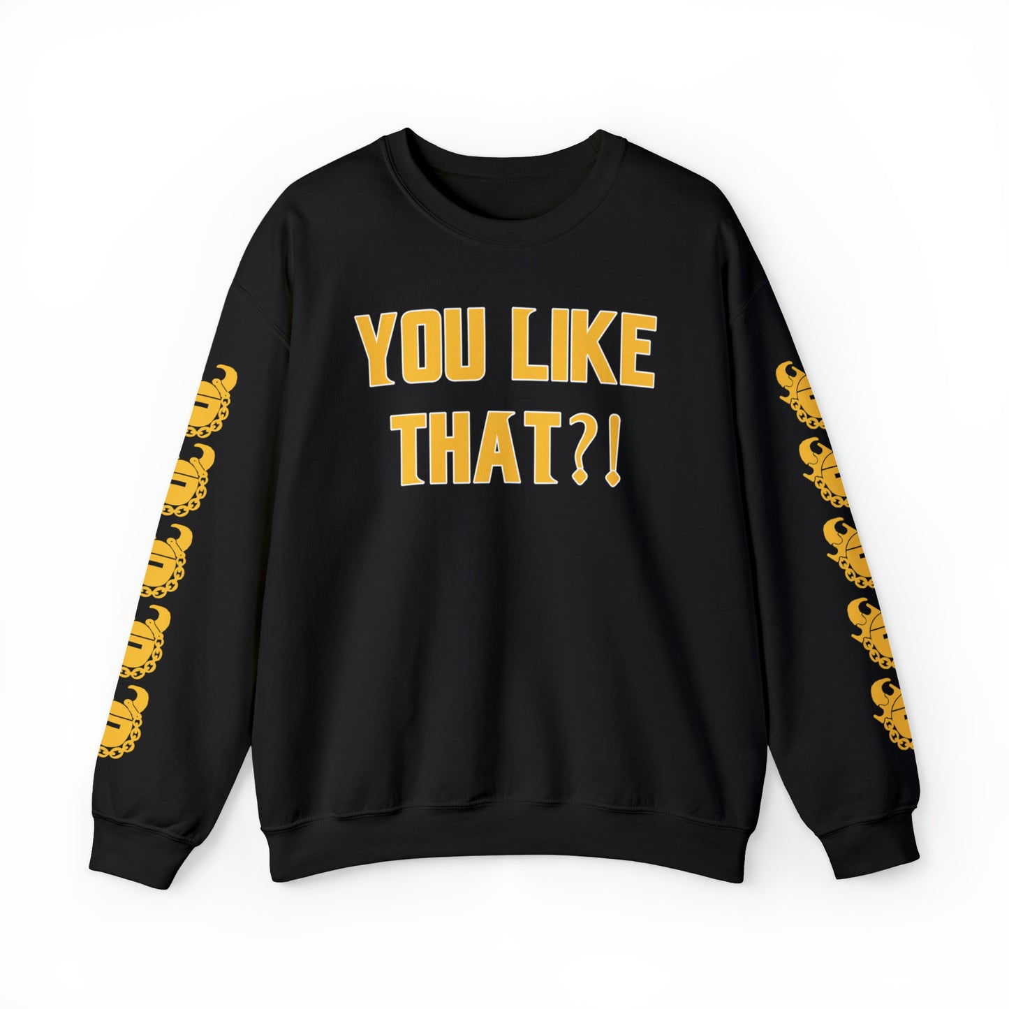 Unisex Heavy Blend™ Crewneck - YOU LIKE THAT?! + Game Day Helmet (Sleeves)