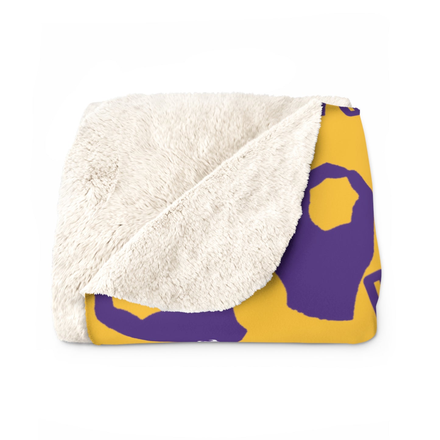Sherpa Fleece Blanket - Gold/Purple - Griddy Gang