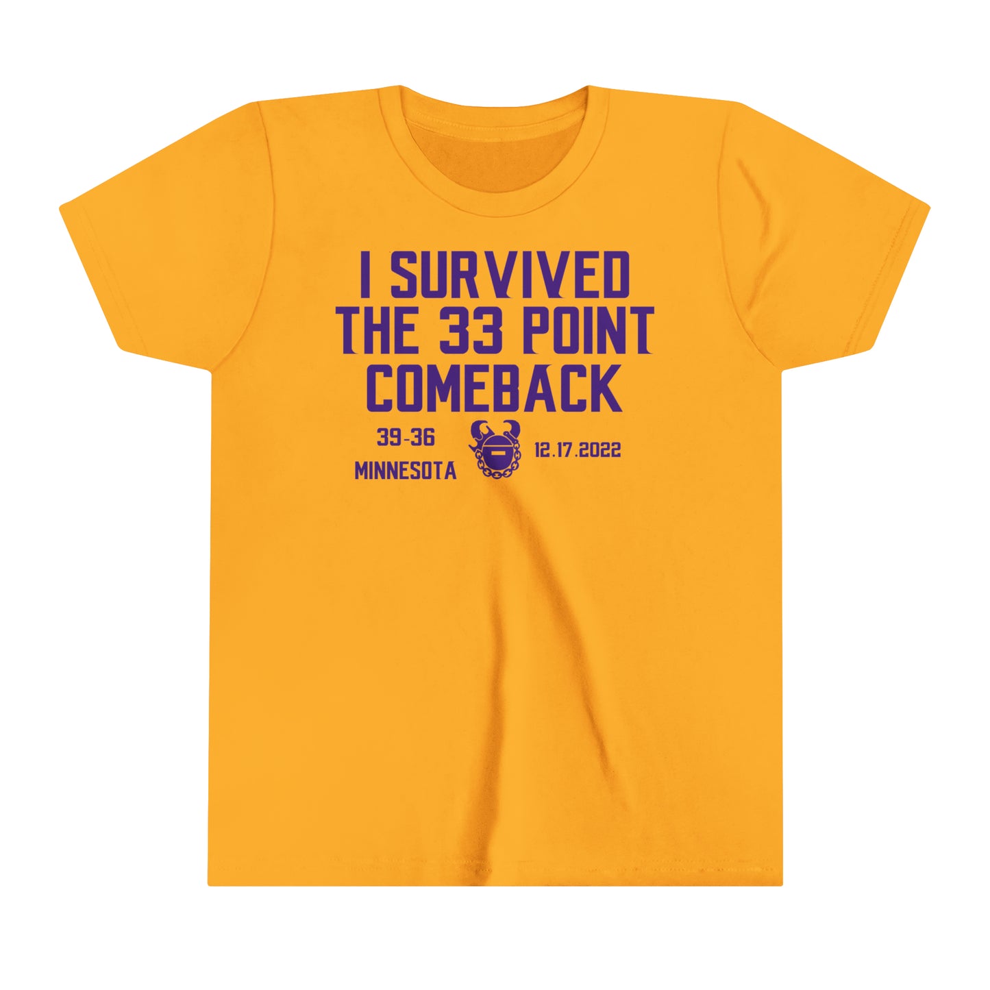 Youth T-Shirt - Survived the 33 Point Comeback