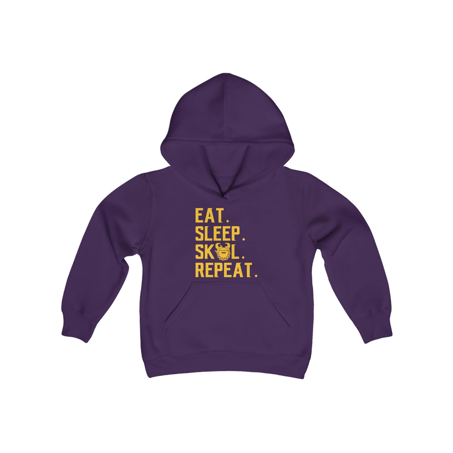 Youth Heavy Blend Hoodie - Eat. Sleep. Repeat.