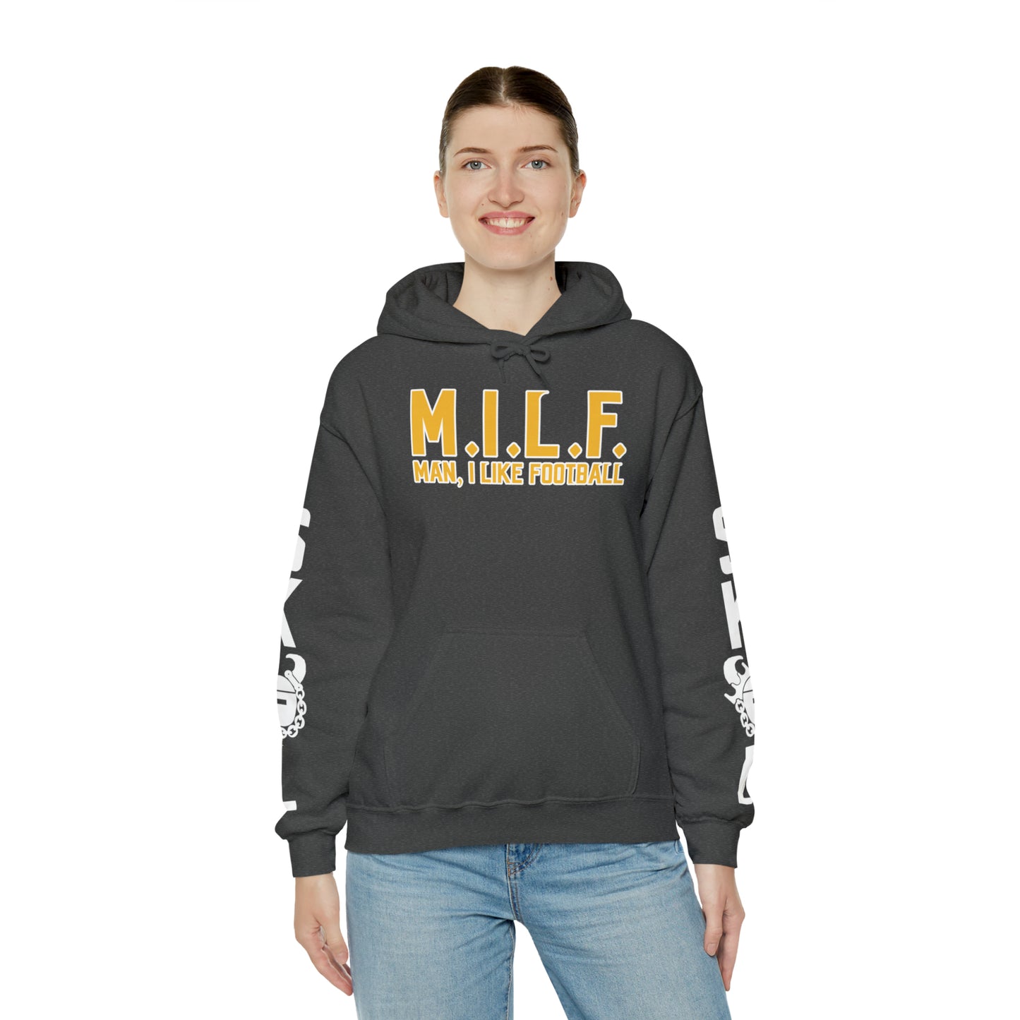 Unisex Heavy Blend™ Hooded Sweatshirt - M.I.L.F. + Original (Sleeves)