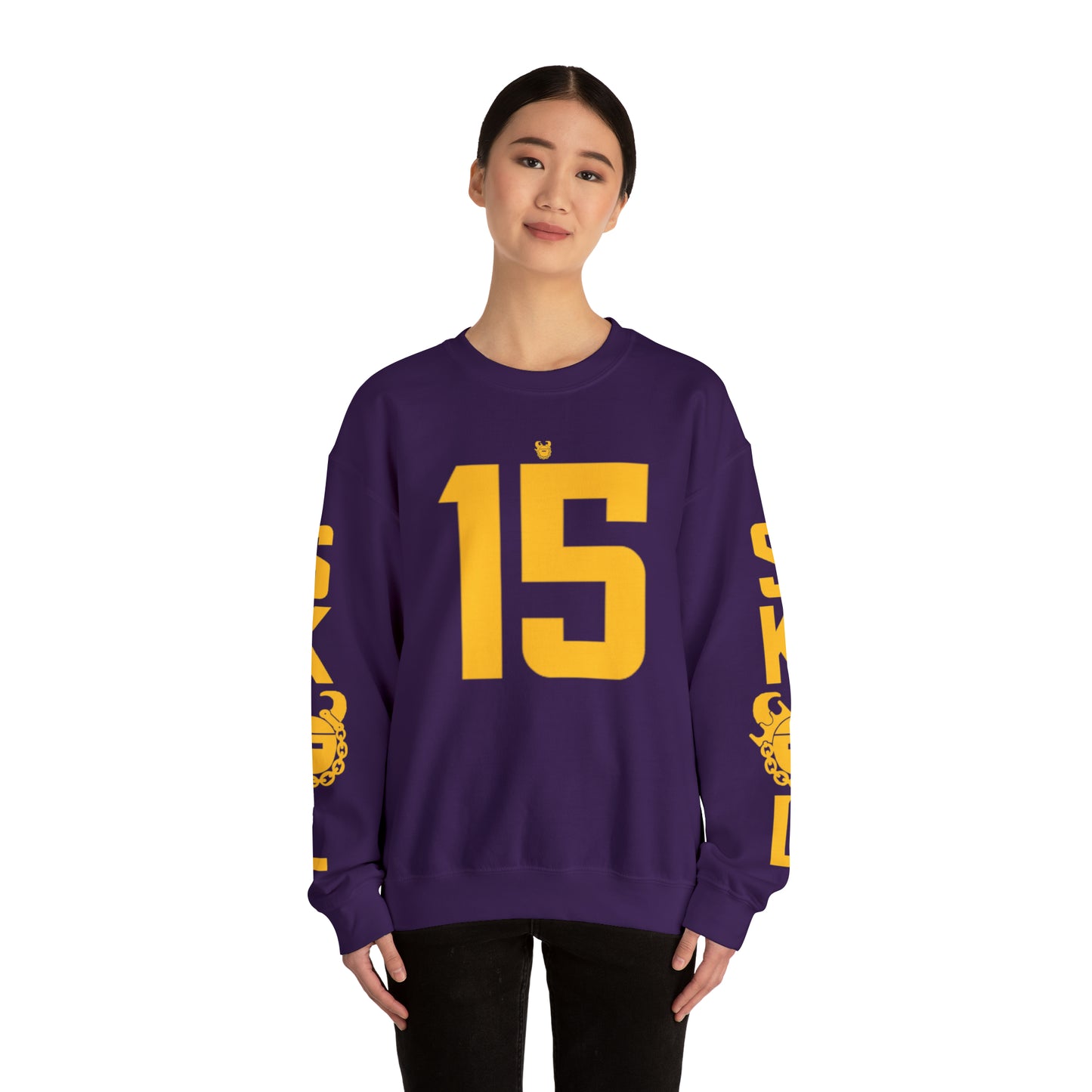 Unisex Heavy Blend™ Crewneck - Jersey #15 + The Original (Sleeves)