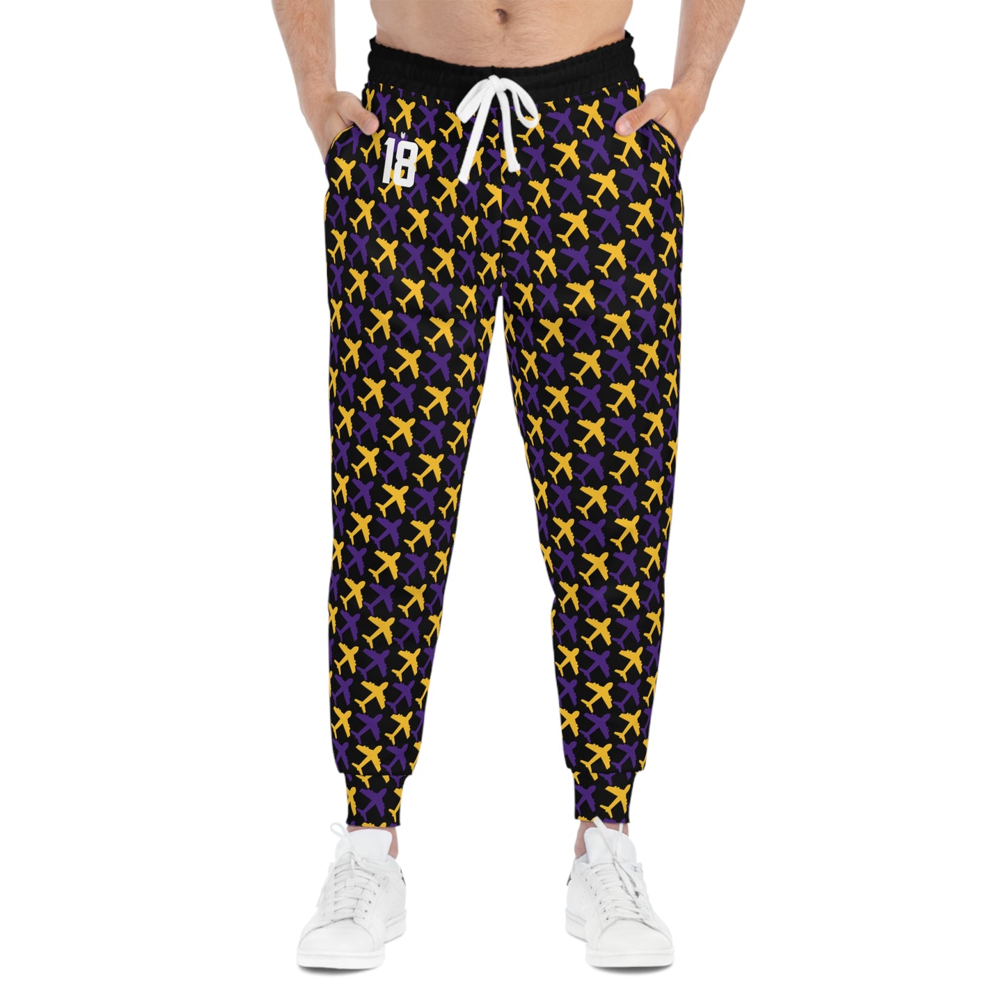 Unisex Athletic Joggers - Black/Jet Planes