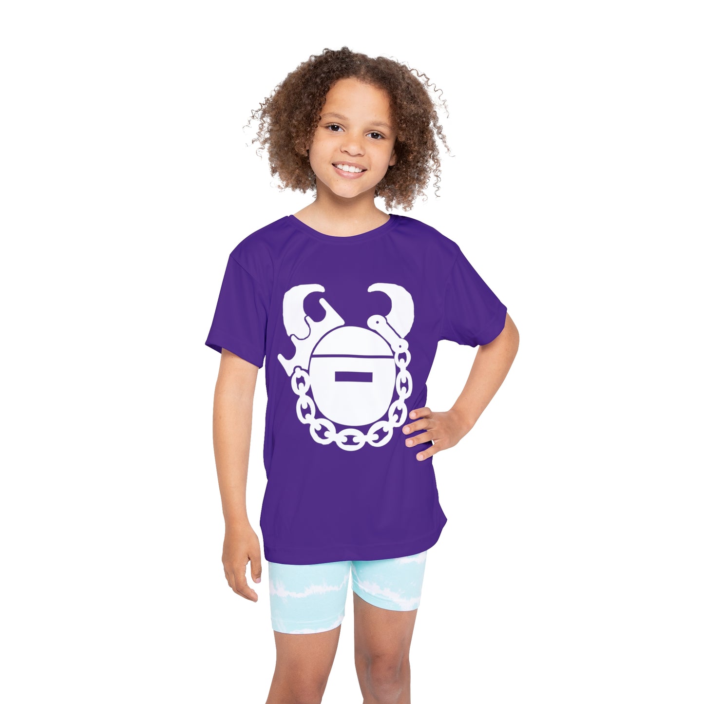 Kids Sports Jersey (Purple) - Game Day Helmet