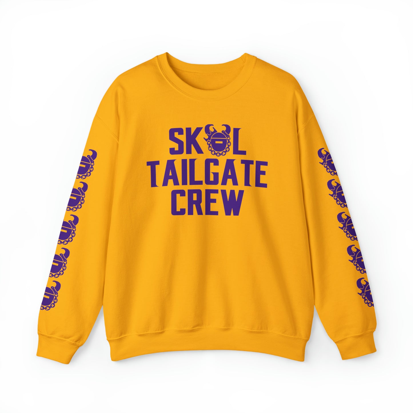 Unisex Heavy Blend™ Crewneck - Tailgate Crew + Game Day Helmet (Sleeves)