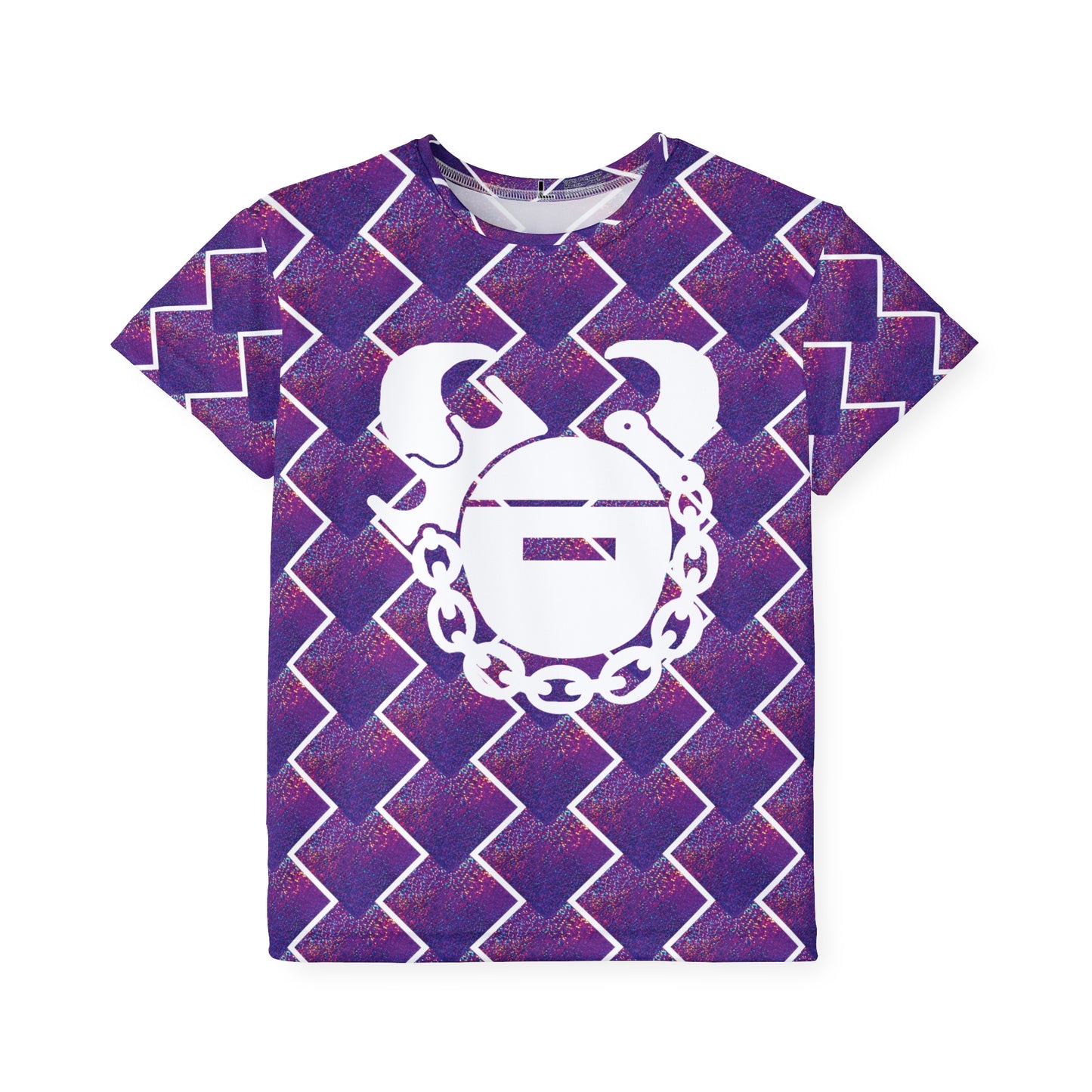 Kids Sports Jersey - Purple Sparkle - Game Day Helmet