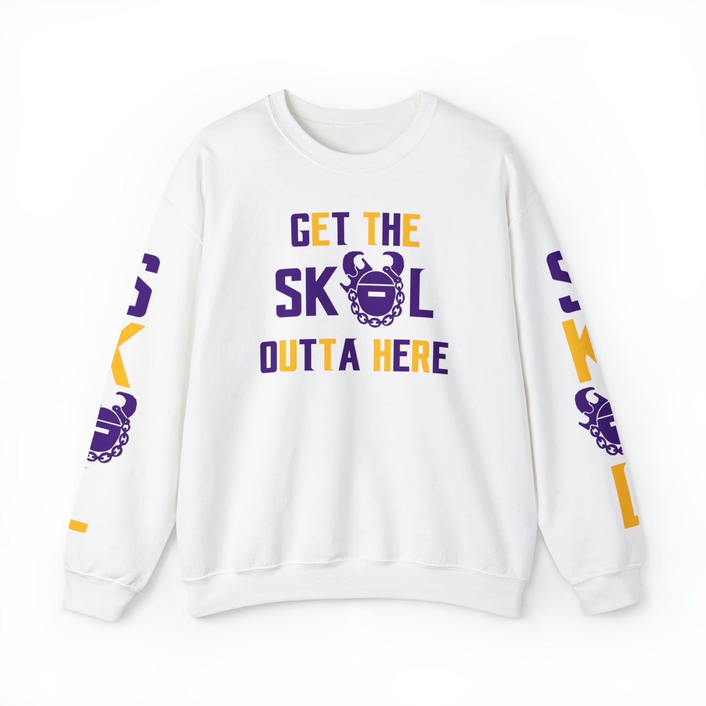Unisex Heavy Blend™ Crewneck - Get OUTTA Here + The Original (Sleeves)