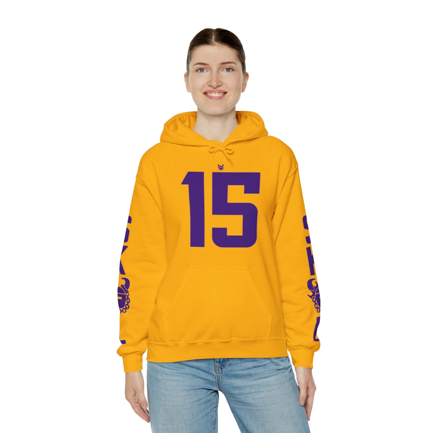 Unisex Heavy Blend™ Hooded Sweatshirt - Jersey #15 + Original (Sleeves)