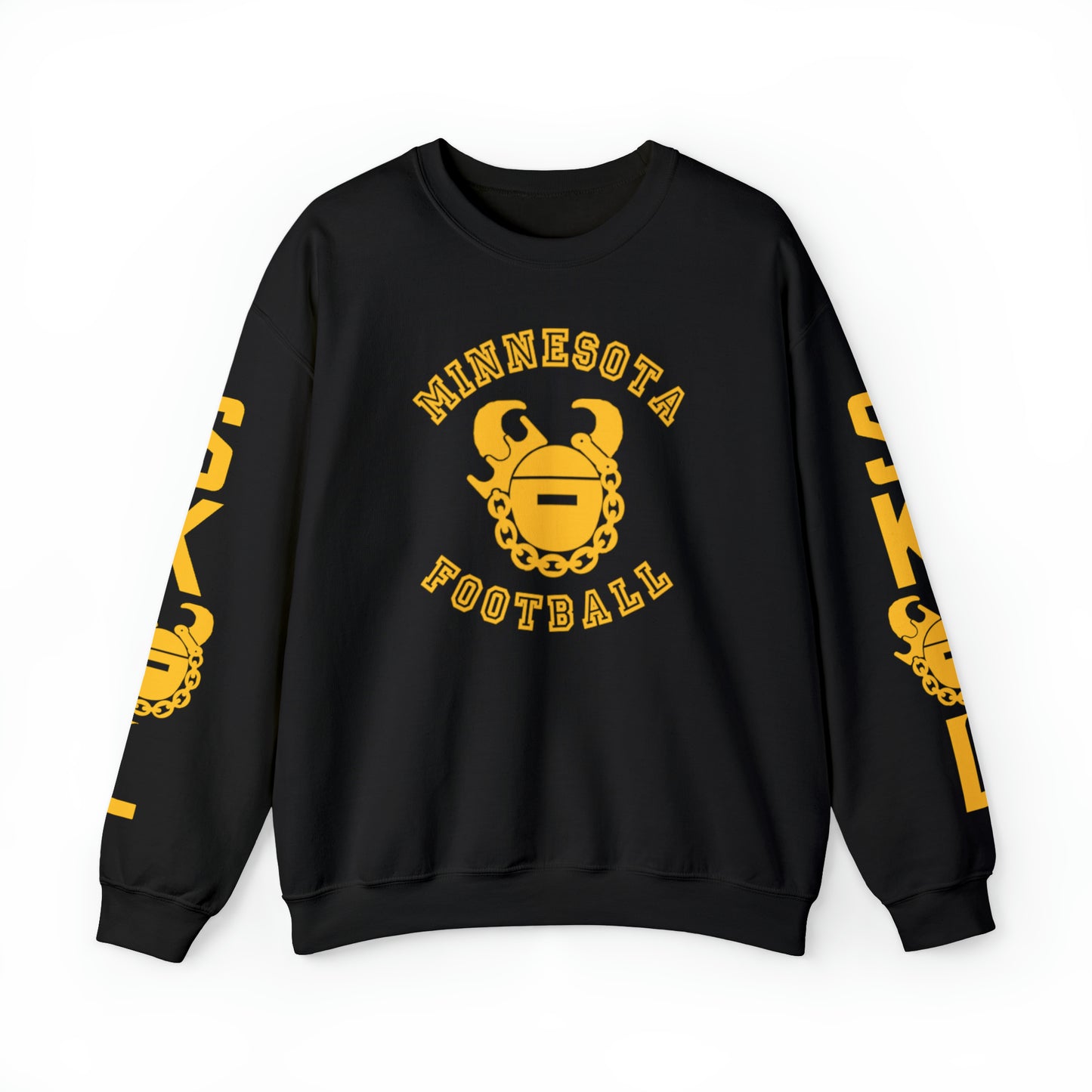 Unisex Heavy Blend™ Crewneck - Minnesota Football + Game Day Helmet (Sleeves)