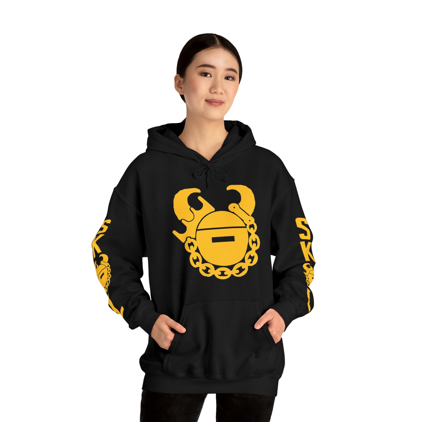 Unisex Heavy Blend™ Hooded Sweatshirt - Game Day Helmet + Original (Sleeves)