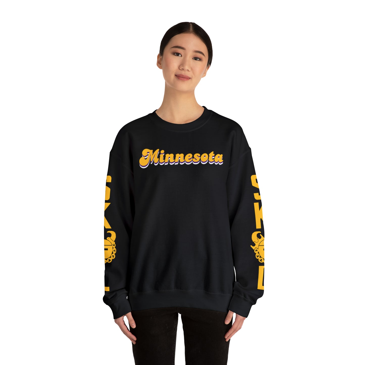 Unisex Heavy Blend™ Crewneck - Minnesota (Retro) + The Original (Sleeves)