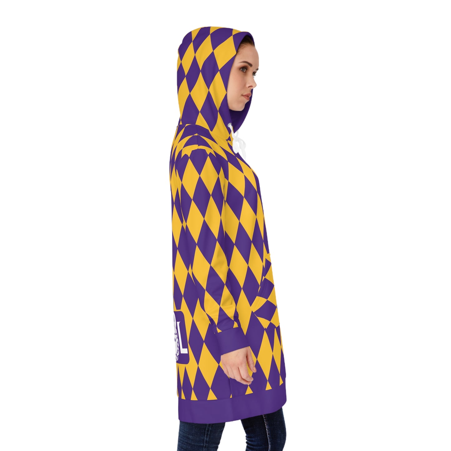 Hoodie Dress - Purple/Gold Diamonds - The Original
