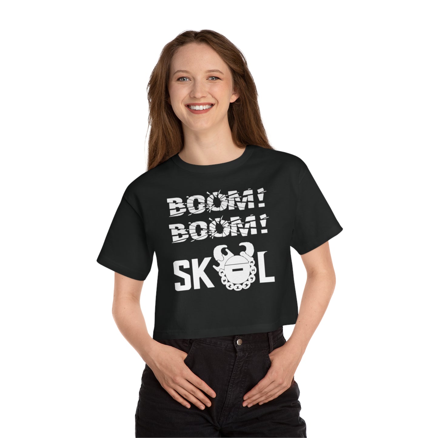 Women's Champion Heritage Cropped Top - BOOM! BOOM!