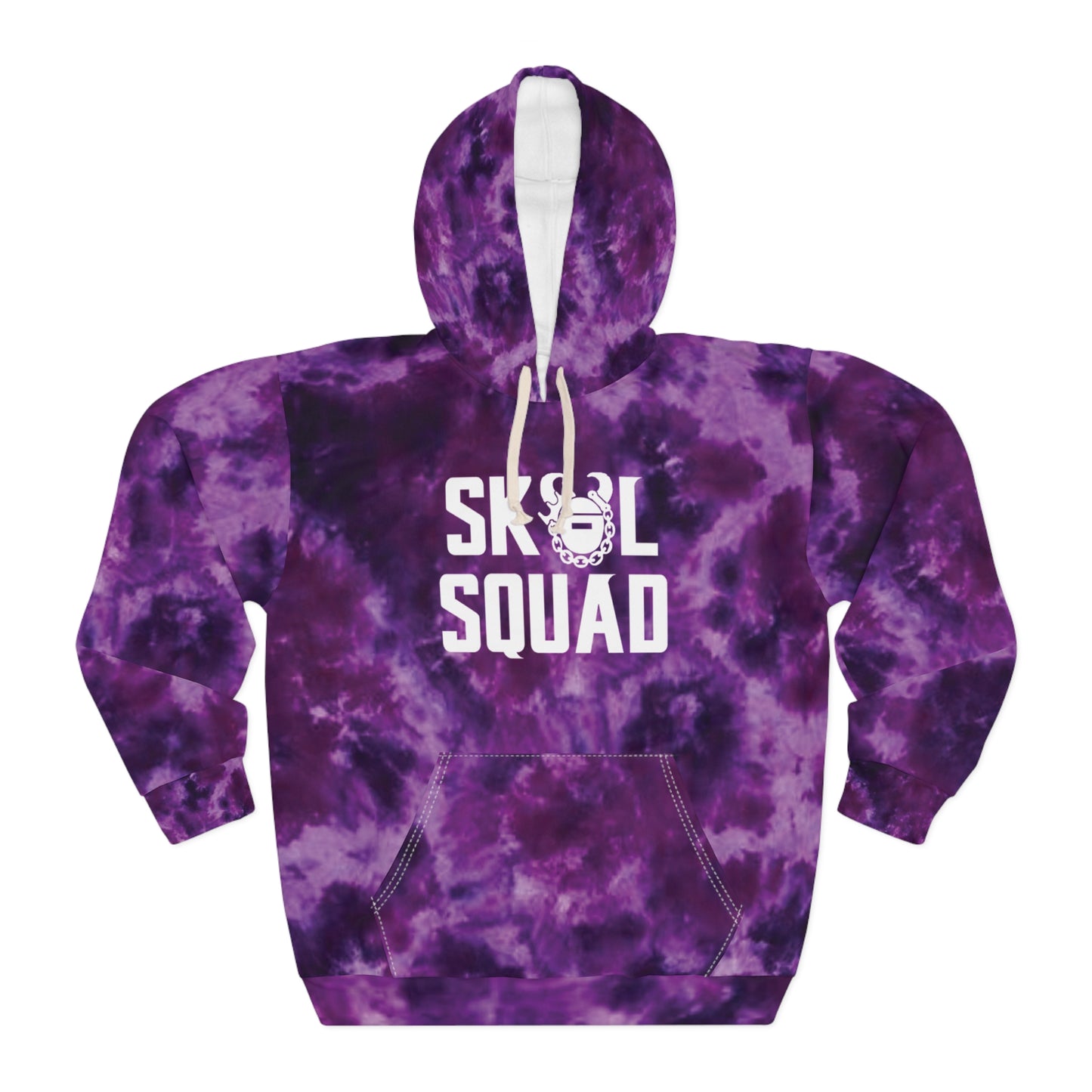 Unisex Pullover Hoodie - Purple Tie-Dye - SQUAD