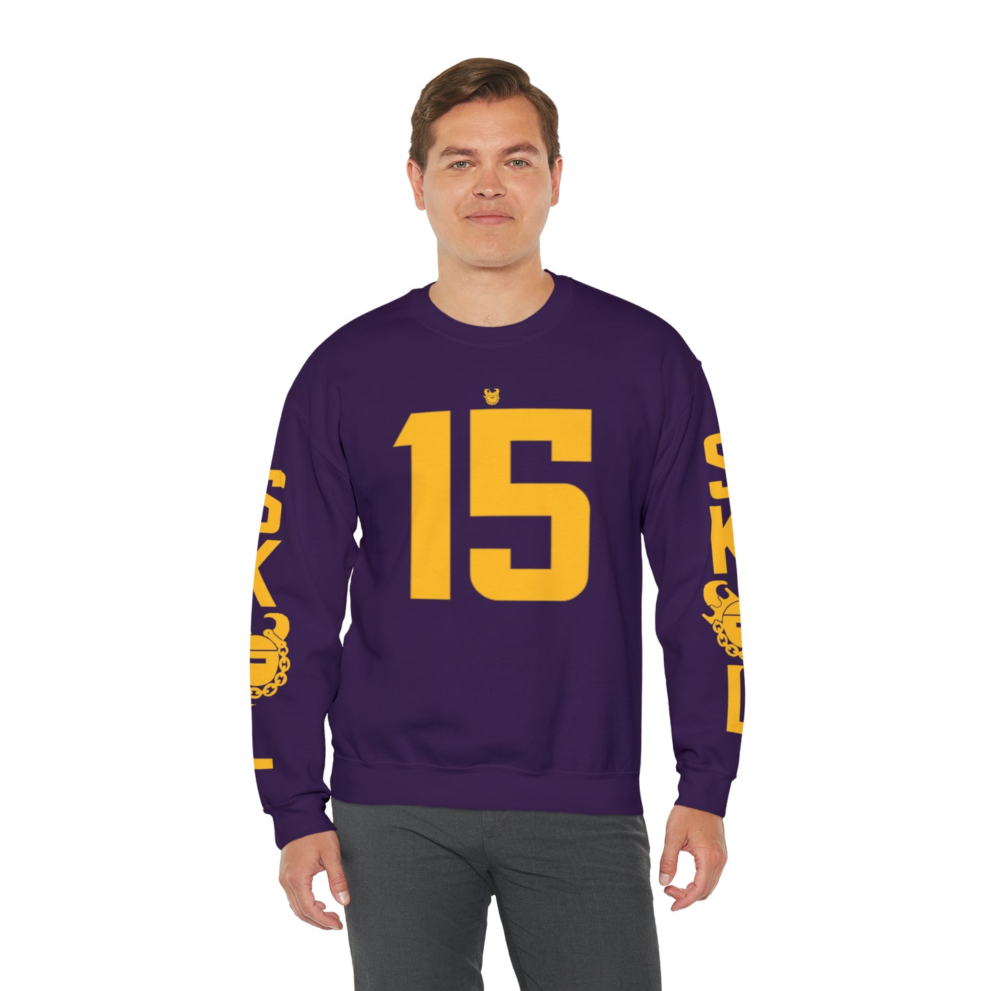 Unisex Heavy Blend™ Crewneck - Jersey #15 + The Original (Sleeves)