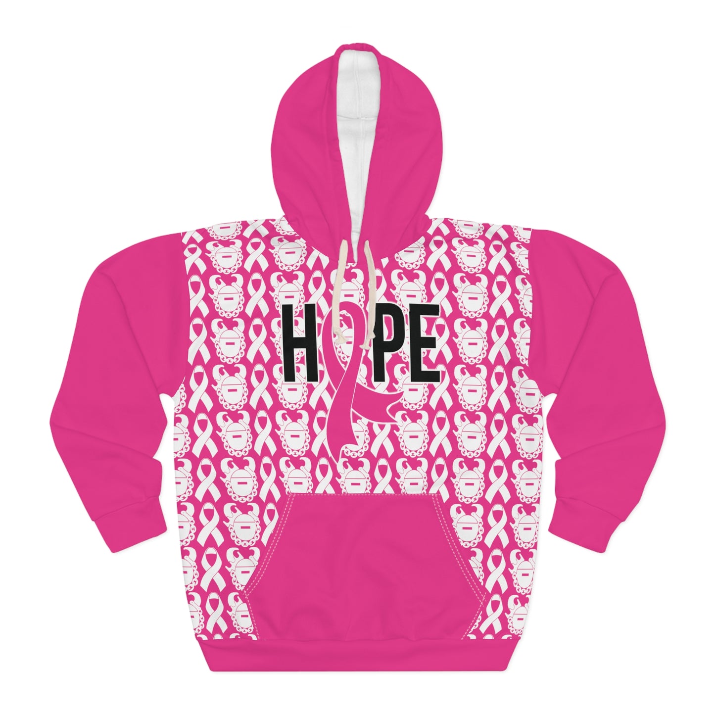 Unisex Pullover Hoodie - White Ribbon/Helmet - Hope