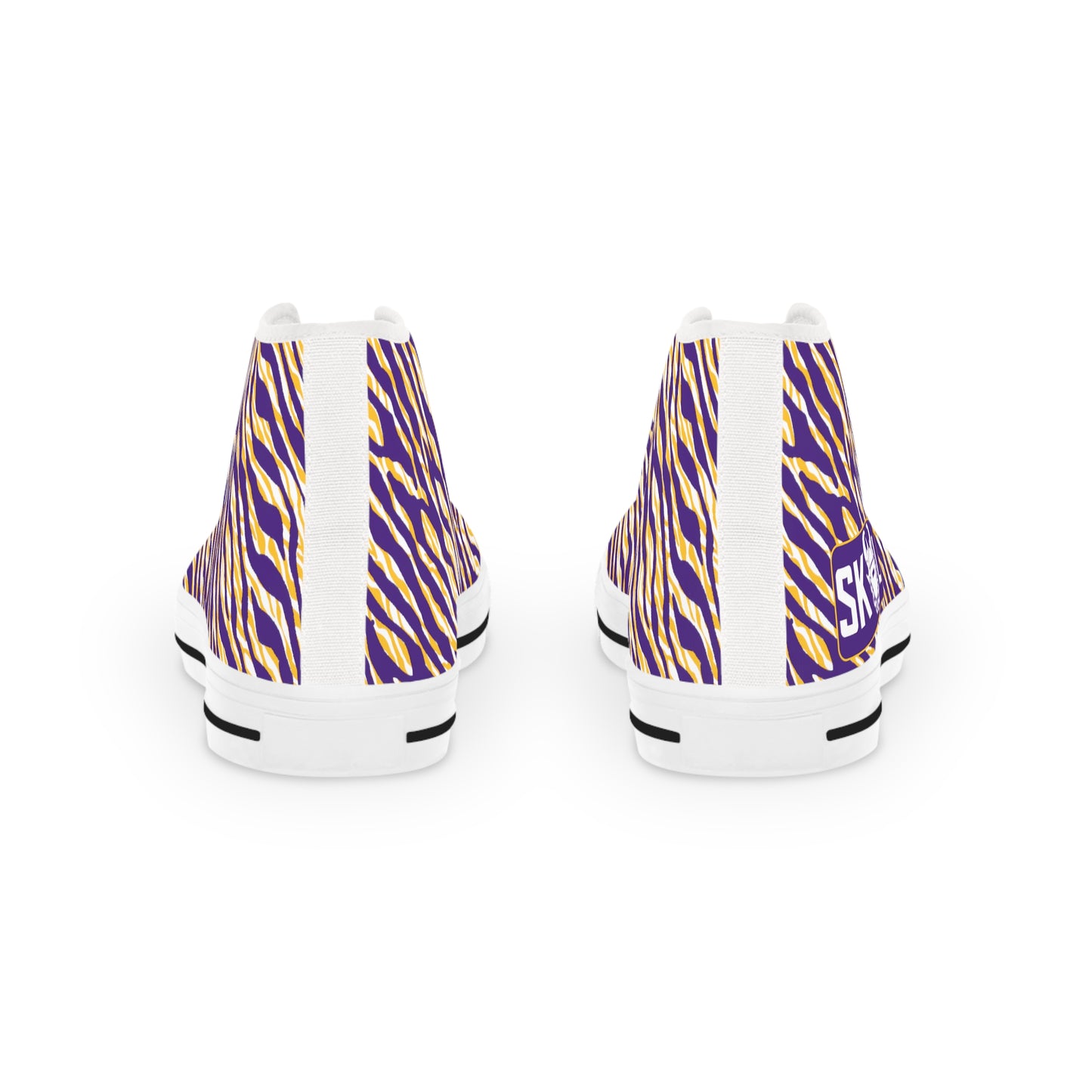 Men's High Top Sneakers - Zebra Print