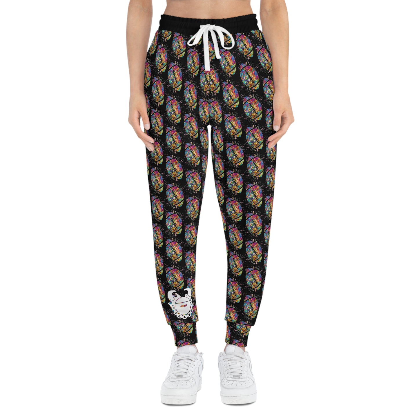 Unisex Athletic Joggers - Color Blast Football - Game Day Helmet