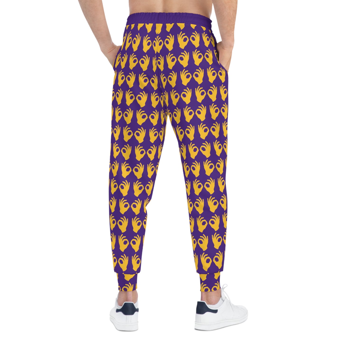 Unisex Athletic Joggers - Purple/Gold - Griddy