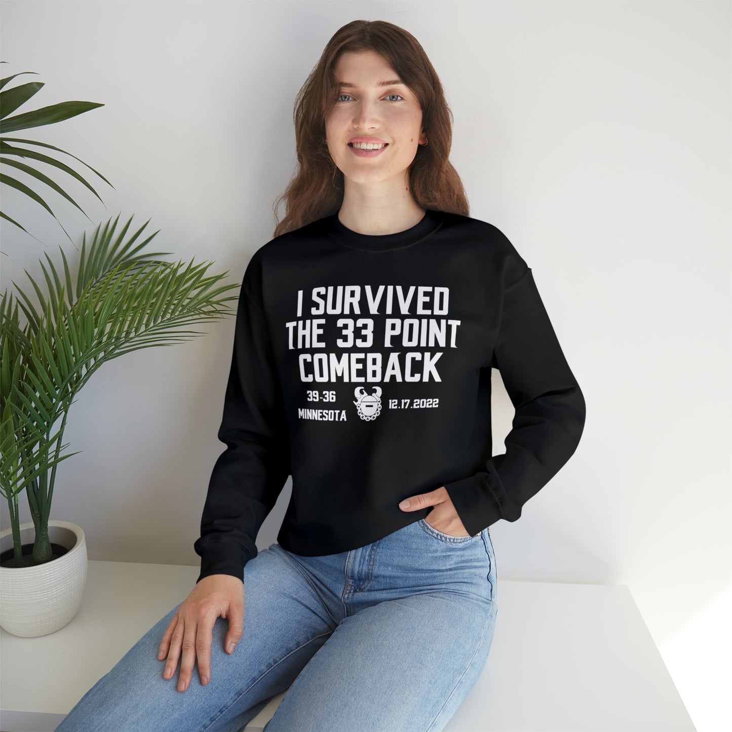 Unisex Heavy Blend™ Crewneck - Survived the 33 Point Comeback
