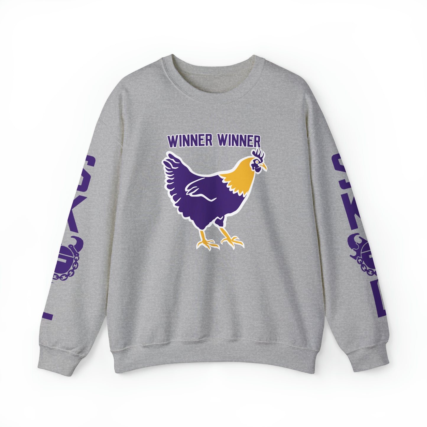 Unisex Heavy Blend™ Crewneck - Winner Winner Chicken Dinner + The Original (Sleeves)