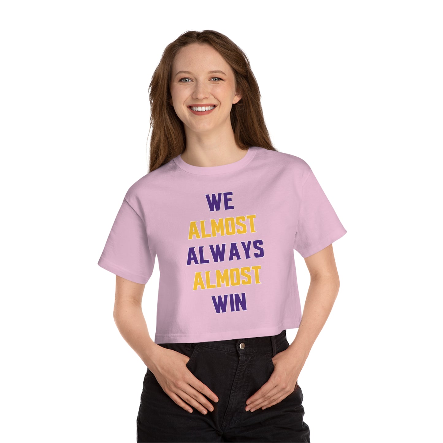Women's Champion Heritage Cropped Top - ALMOST