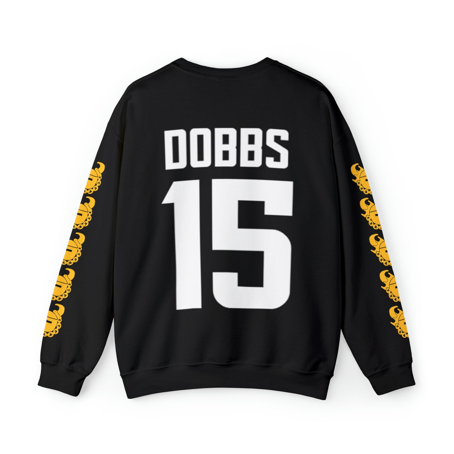 Unisex Heavy Blend™ Crewneck - Jersey #15 + Game Day Helmet (Sleeves)