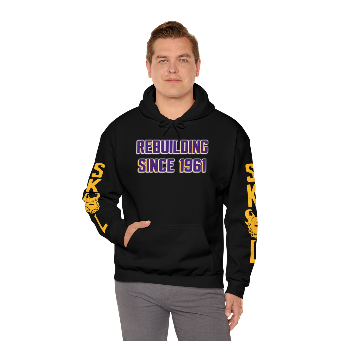 Unisex Heavy Blend™ Hooded Sweatshirt - Rebuilding Since 1961 + Original (Sleeves)