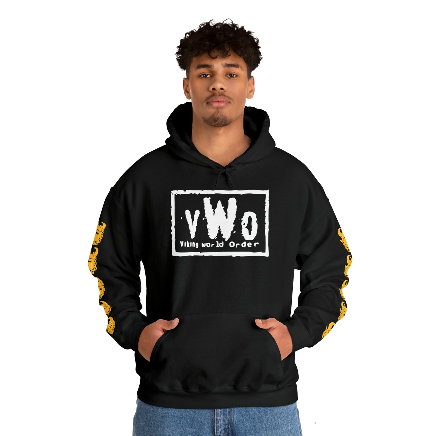 Unisex Heavy Blend™ Hooded Sweatshirt - VWO (Framed) + Game Day Helmet (Sleeves)
