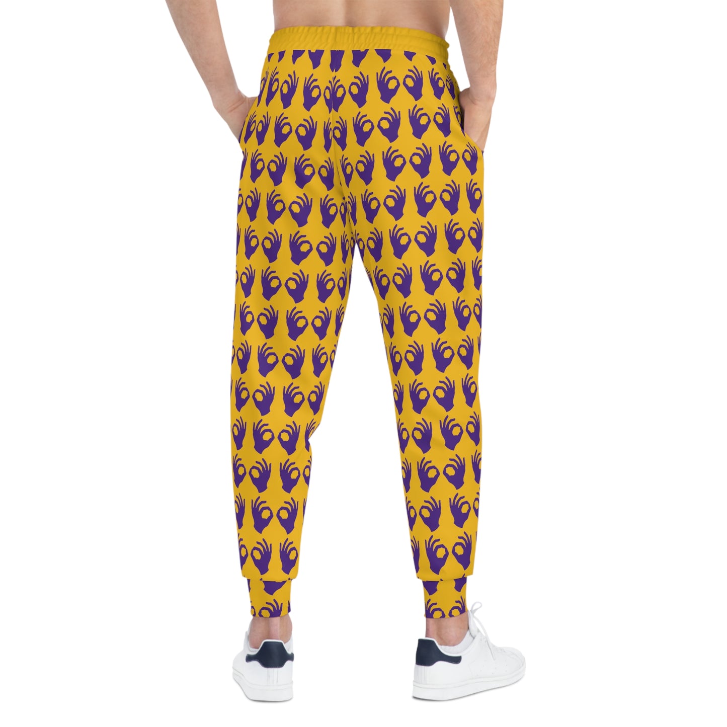Unisex Athletic Joggers - Gold/Purple - Griddy