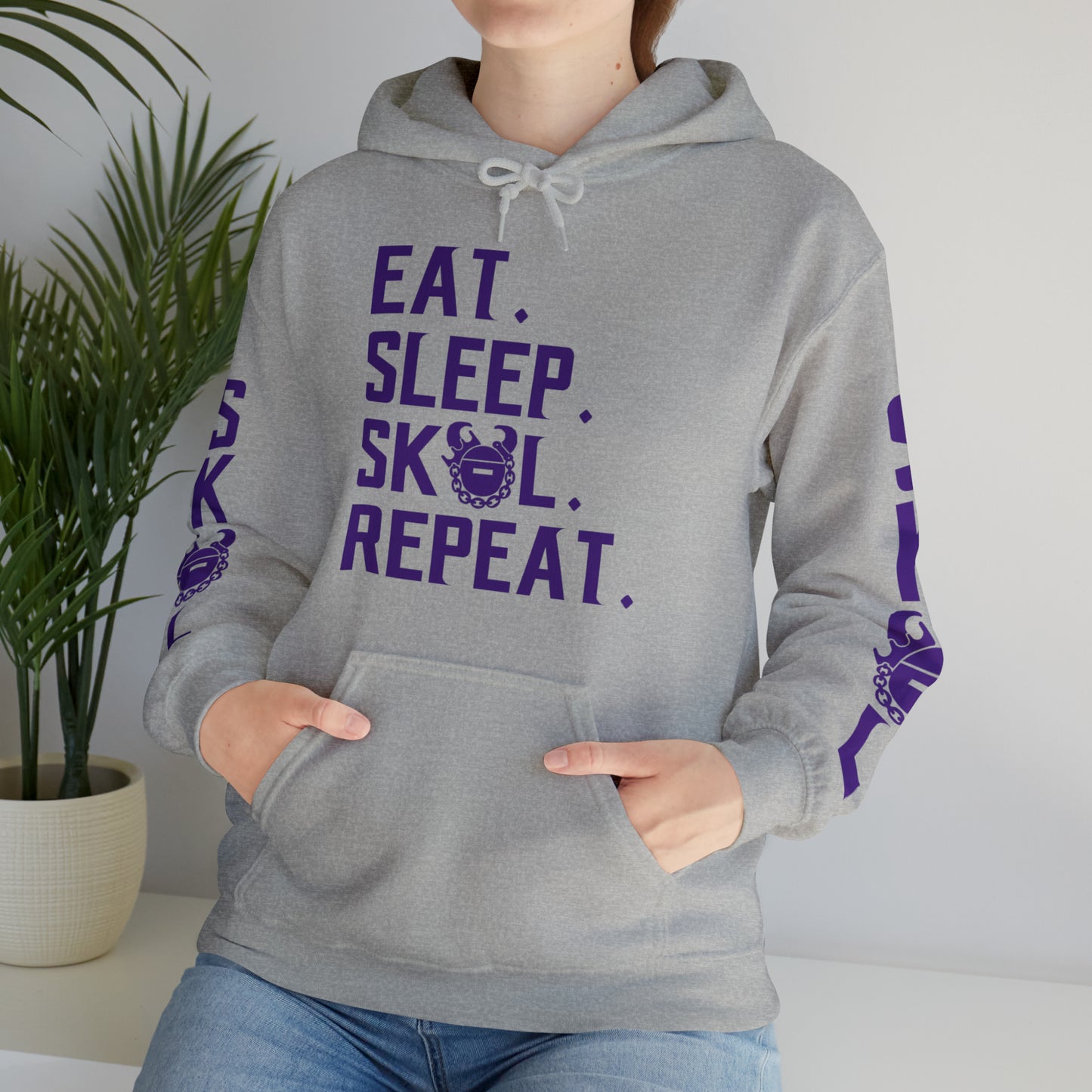 Unisex Heavy Blend™ Hooded Sweatshirt - Eat. Sleep. Repeat. + The Original (Sleeves)